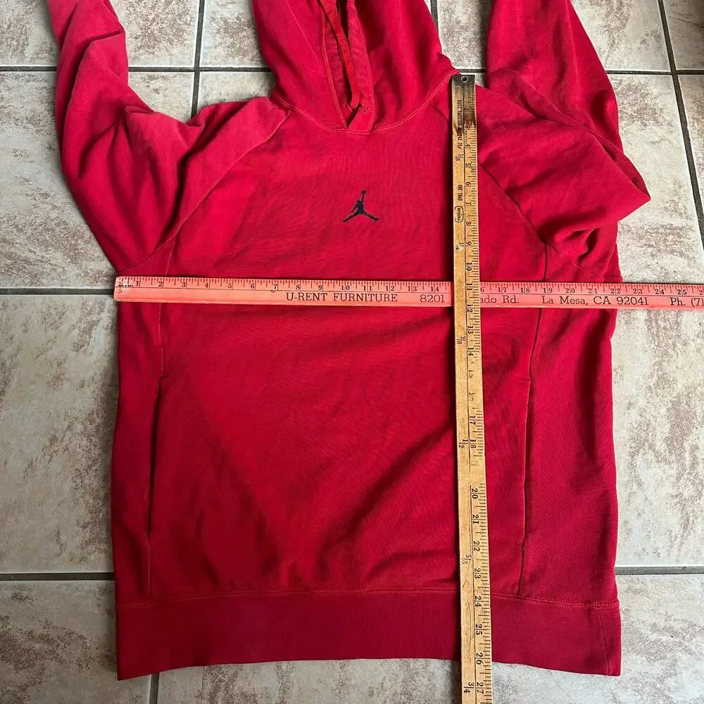Nike Air Jordan Dri-Fit Pull Over‎ Red Hoodie Men's Size Medium Jumpman Logo